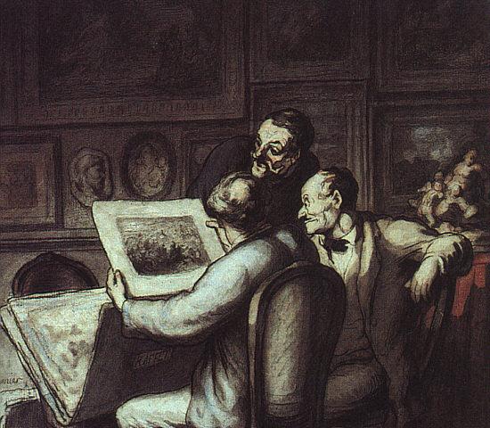 Honore  Daumier The Print Collectors China oil painting art